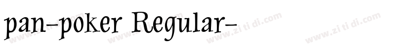 pan-poker Regular字体转换